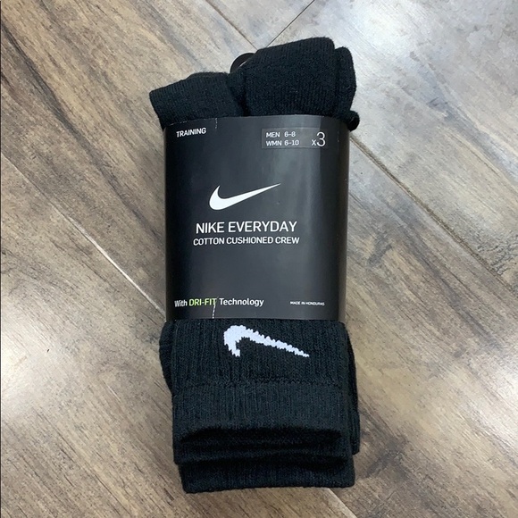NIKE EVERYDAY COTTON CUSHIONED CREW 3 pairs pack wmns SOCKS - Picture 5 of 16